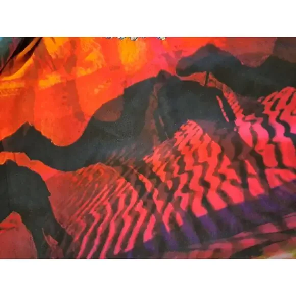 Beach coverup tunic L Abu Dhabi Large dress caftan CAMELS crystals rhinestones - Picture 6 of 6